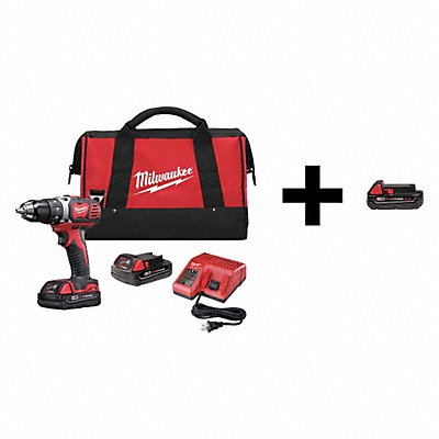 MILWAUKEE 260622CT48111820 Drill Kit Cordless 1550 RPM 18V DC