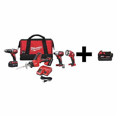 MILWAUKEE 26952400000000 Cordless Combo Kit 18.0 V 4 Tools 3 Batt