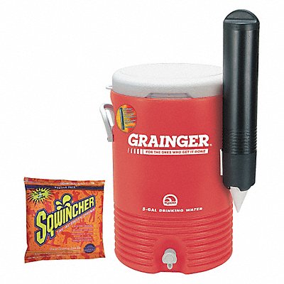 GRAINGER 7DJ26 Beverage Cooler Hard Sided 5.0 gal.