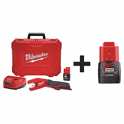 7DX79 MILWAUKEE 24712100000000 Cordless Tube Cutter Kit 12.0V