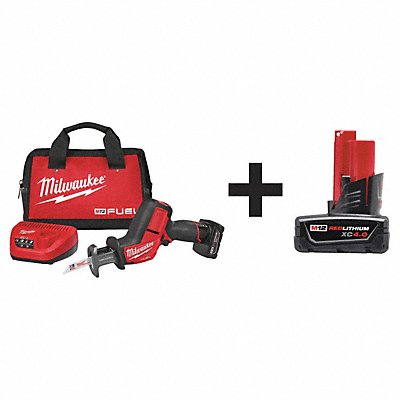 MILWAUKEE 252021XC48112440 Cordless Recip Saw Kit 3000 SPM 12VDC
