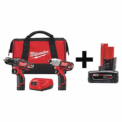 MILWAUKEE 24942200000000 Cordless Combo Kit 12.0 V 2 Tools 2 Batt