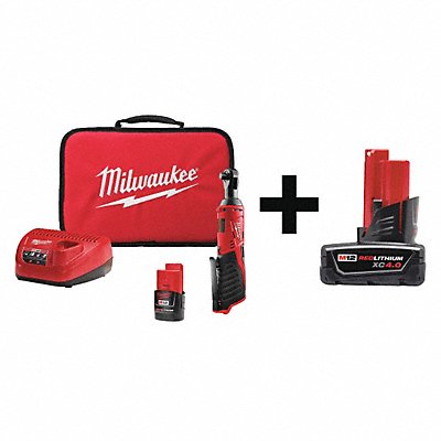 MILWAUKEE 24572100000000 Cordless Ratchet Kit 3/8in. Add Bat 12V