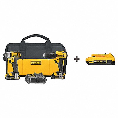 DEWALT DCK280C2DCB203 Cordless Combo Kit 20.0 V 2 Tools 3 Batt