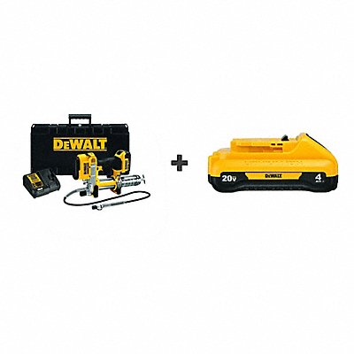 DEWALT DCGG571M1DCB240 Cordless Grease Gun Kit 10000psi 4.0A/hr
