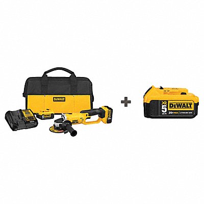 DEWALT DCG412P2DCB205 Cordless Angle Grinder Kit 20.0 V 4-1/2