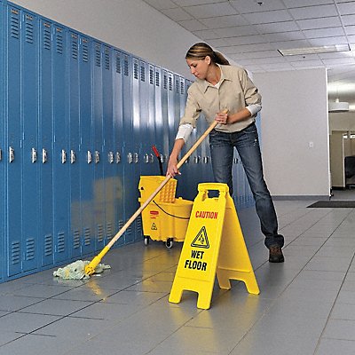 GRAINGER 7Y535 Mop and Bucket Kit Yellow 8 3/4 gal