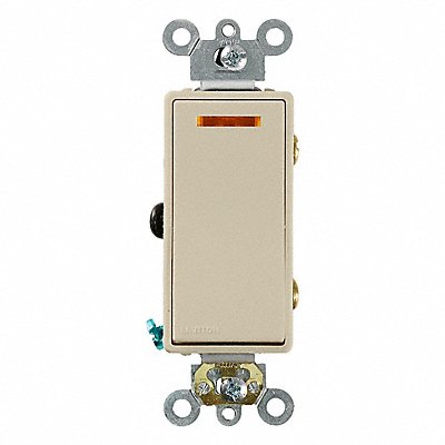 LEVITON 56332I Illuminated Wall Switch Ivory 3-Way