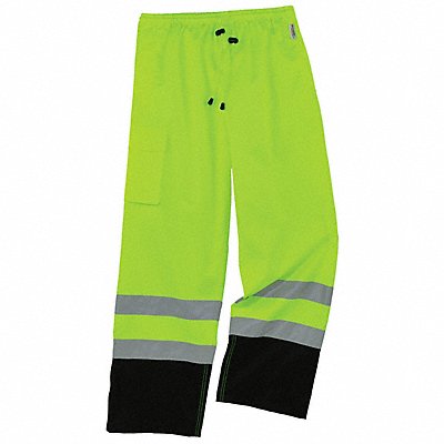 GLOWEAR BY ERGODYNE 8915BKM Rain Pants Hi-Vis Blk Bottom Medium
