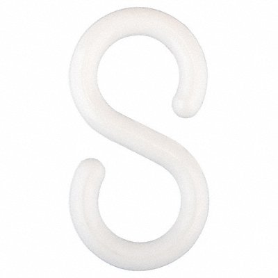 GRAINGER 8030110 E1241 S-Hook 3 in White Acetal PK10