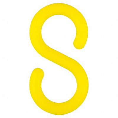 GRAINGER 8030210 E1241 S-Hook 3 in Yellow Acetal PK10