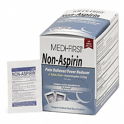 MEDI-FIRST 80333 Acetaminophen Pain/Fever 325mg PK100