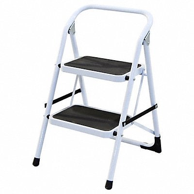 GRAINGER 803CJ6 Step Stool White Load Capacity 225 lb