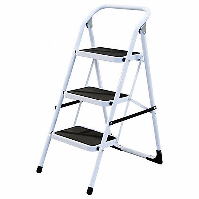 GRAINGER 803CJ7 Step Stool White Load Capacity 225 lb