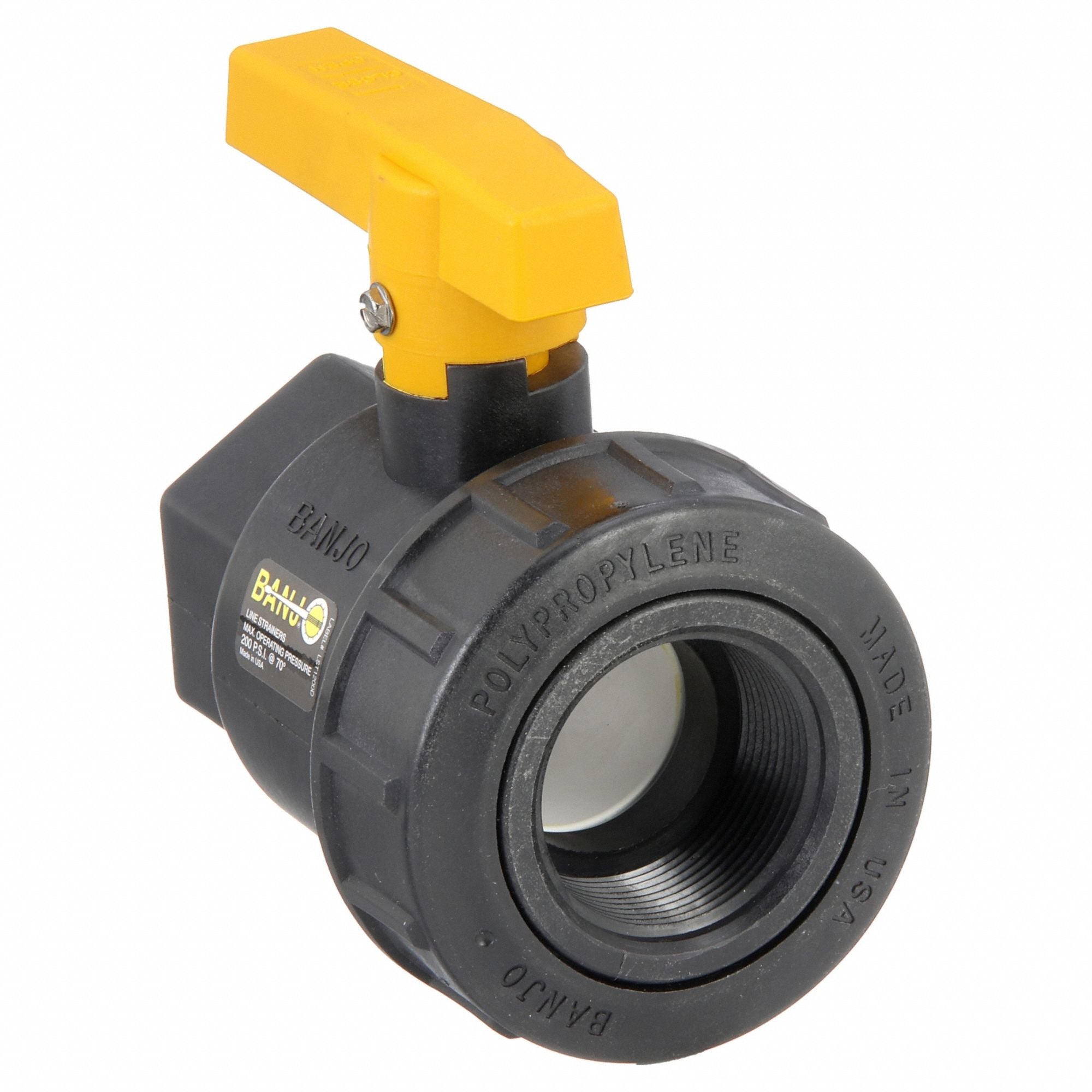 BANJO UV150FPV Manual 2-Way Ball Valve NPT Polypropylene