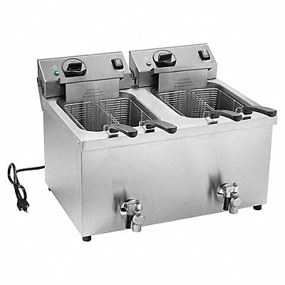 VOLLRATH CF43600DUAL Fryer 15lb 16 Hx23-1/4 W SS Electric