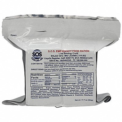 FIRST AID ONLY 805958 Emergency Food Ration Packet 17.7 oz