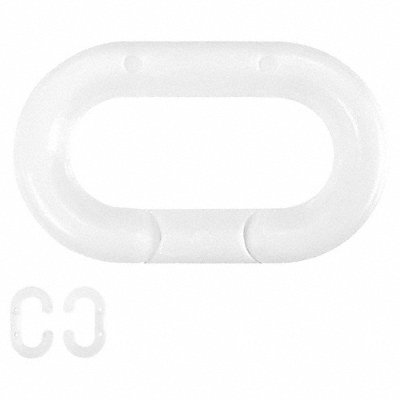 GRAINGER 3070110 Chain Link White 1-1/2 Size Plastic