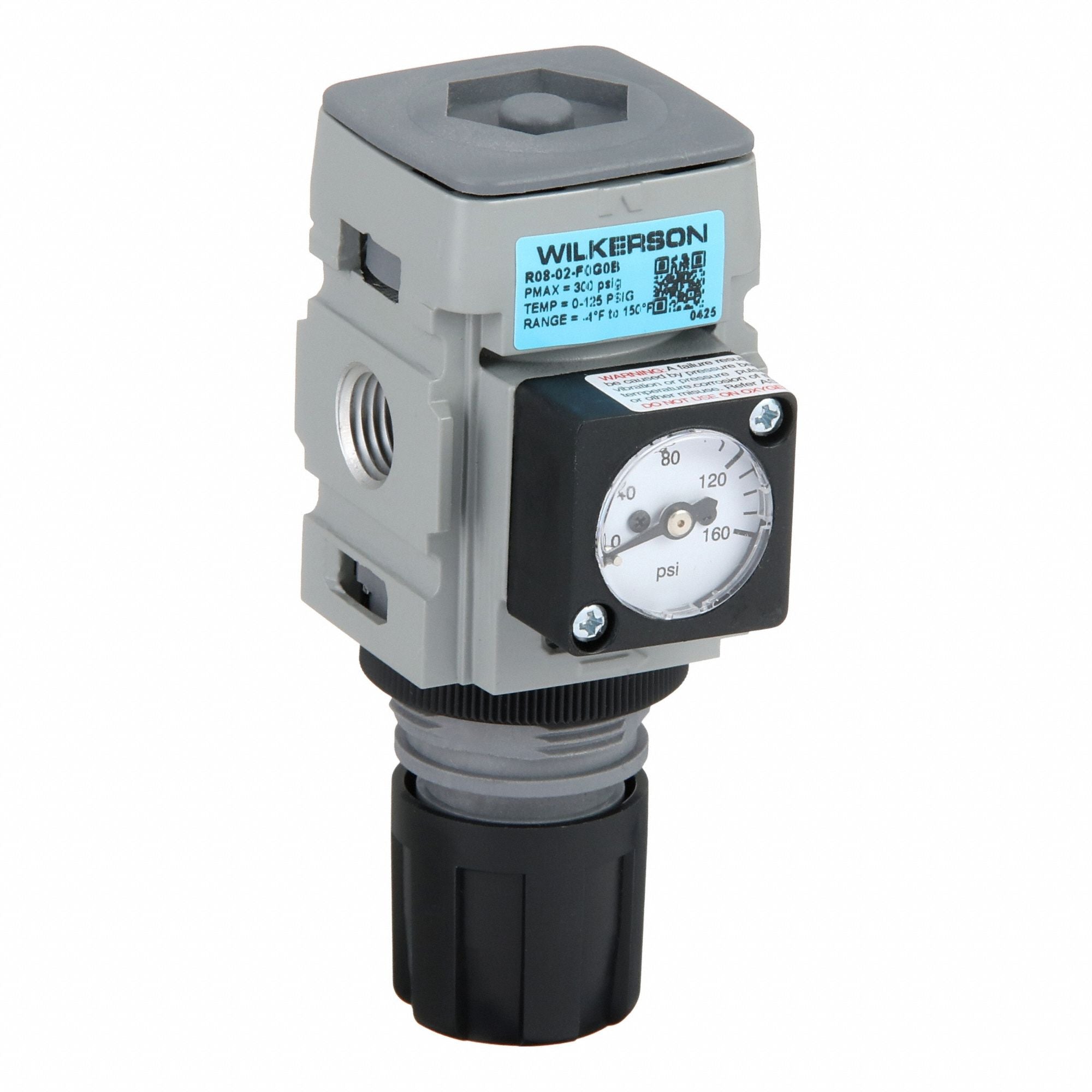 WILKERSON R0802F0G0B Regulator Aluminum 4 1/8 H 1 9/16 W