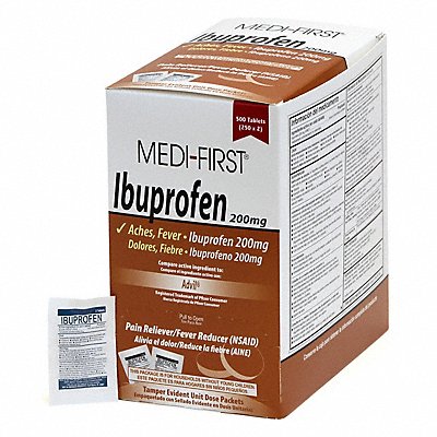MEDI-FIRST 80813 Ibuprofen Pain/Fever Reducer 200mg PK500
