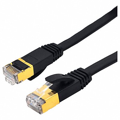 TRIPLETT CAT7FL25BK Patch Cable Flat PVC RJ45 Booted 10 GBps