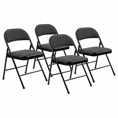 BASICS 970 Black Fabric folding chairs PK4