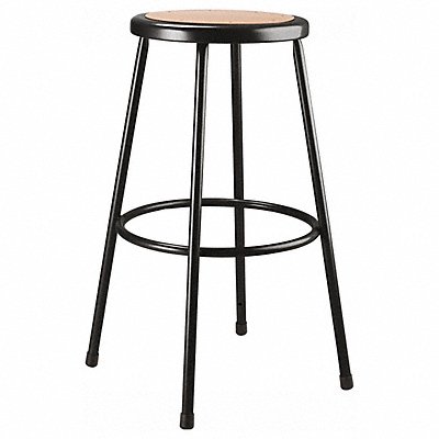 NATIONAL PUBLIC SEATING 623010 Blk Hardboard Stool 30 Welded Tube Leg