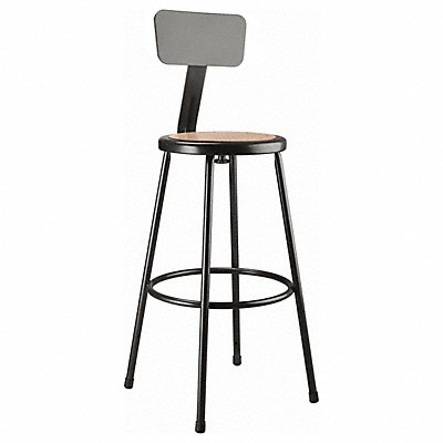 NATIONAL PUBLIC SEATING 6230B10 Blk Hardboard Stool Back Stationary 30