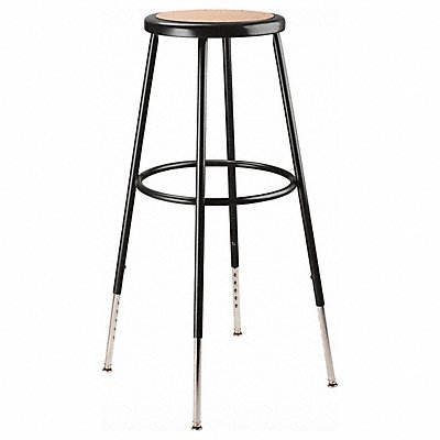 NATIONAL PUBLIC SEATING 6230H10 Black Hardboard Stool 31-39 H Stationary