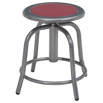 NATIONAL PUBLIC SEATING 681802 Burgundy Metal/Grey Frame Stool