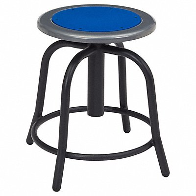 NATIONAL PUBLIC SEATING 682510 Blue Metal/Black Frame Stool Curved Leg