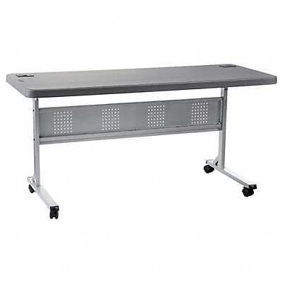 NATIONAL PUBLIC SEATING BPFT246020 Charcoal 24x60 Flip Table