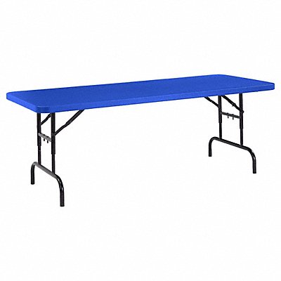 NATIONAL PUBLIC SEATING BTA307204 Table Blue 30x72 ADJ HT