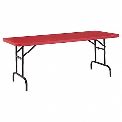 NATIONAL PUBLIC SEATING BTA307240 ADJ HT Table Red 30x72