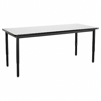 NATIONAL PUBLIC SEATING HDT33072W Whiteboard Table 30x72x22-37