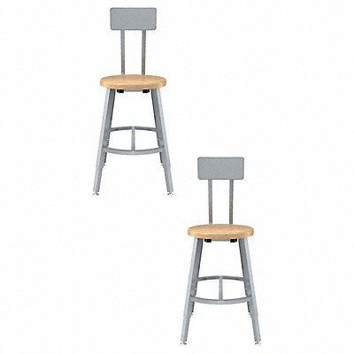 NATIONAL PUBLIC SEATING TTSG18HBBB Butcherblock Stool Back 18-26