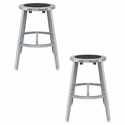NATIONAL PUBLIC SEATING TTSG18HS10 Black Centre Metal Stool 18-26
