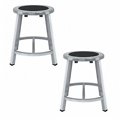 NATIONAL PUBLIC SEATING TTSG18S10 Black Centre Metal Stool 18