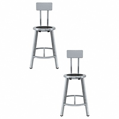 NATIONAL PUBLIC SEATING TTSG24BS10 Black Centre Metal Stool Back 24
