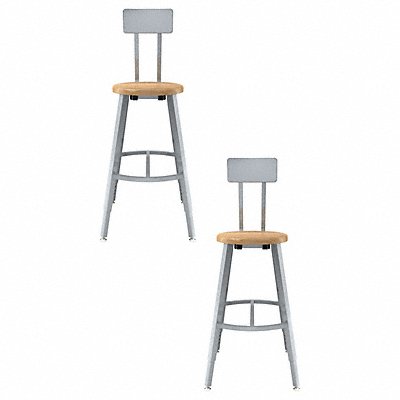 NATIONAL PUBLIC SEATING TTSG24HBBB Butcherblock Stool Back 24-32