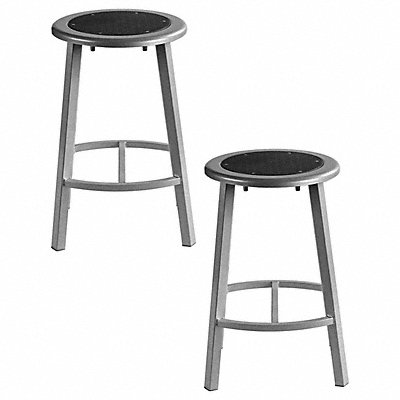NATIONAL PUBLIC SEATING TTSG24S10 Black Centre Metal Stool 24