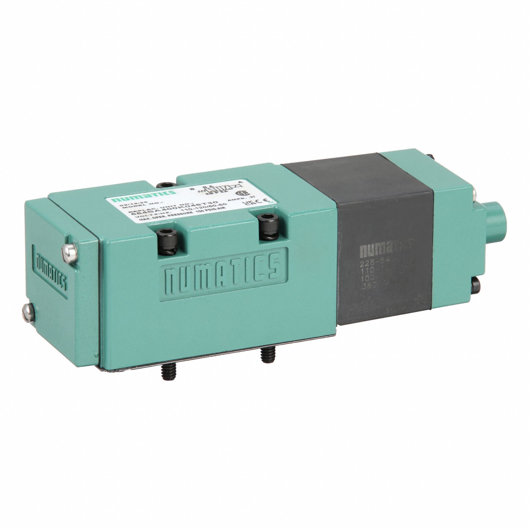 NUMATICS 554SA400K046T30 Solenoid Air Control Valve Four-Way 150 psi
