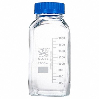 GLOBE SCIENTIFIC 8122000 Bottle 253 mm H Clear PK10