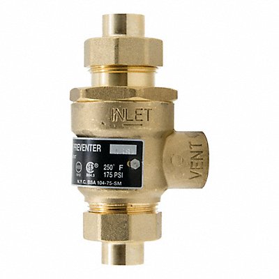 WATTS 129DSM3 Backflow Preventer Size 1/2 175 psi