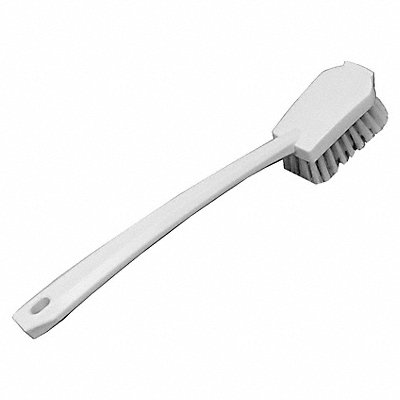 TOUGH GUY 814LZ7 Scrub Brush White Medium PET 17 3/8 L