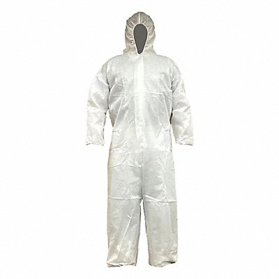 CONDOR 817LF8 Hooded Coveralls S White Bulk PK25