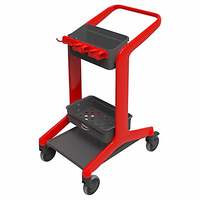 VIKAN 57004 Janitorial Cart Swivel Red PPP 23.4 lb