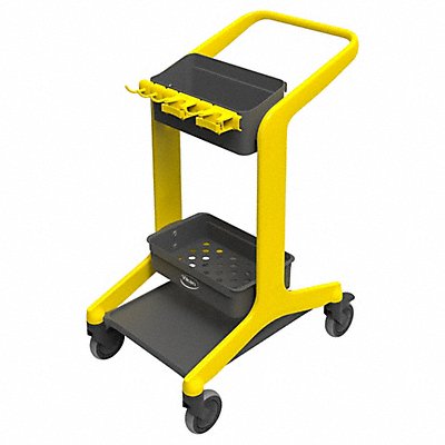 VIKAN 57006 Janitorial Cart Swvel Yellow PPP 23.4 lb