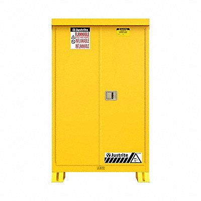 JUSTRITE 819000 Outdoor Safety Cabinet Yellow Steel