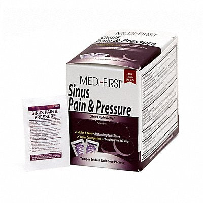 MEDI-FIRST 81933 Sinus/Allergy Reliever PK100